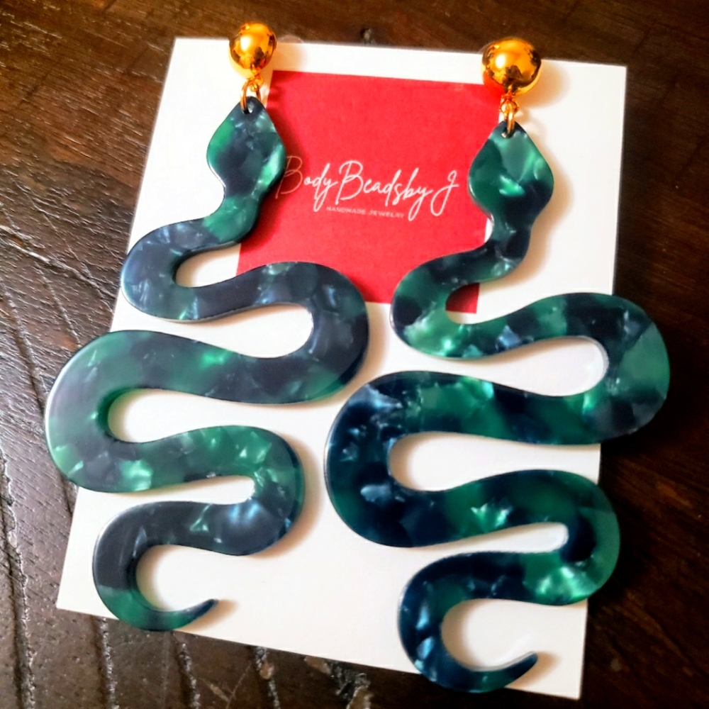 Body Beads By J Serpent Earrings